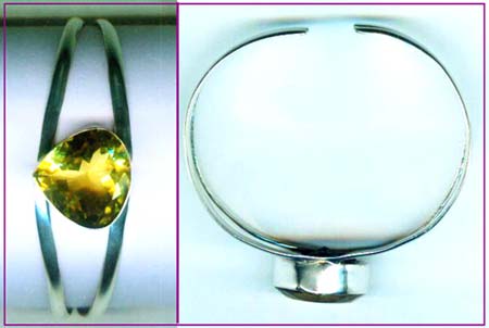 Silver wholesale gem stone bangle collection-w8bb015