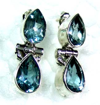 Faceted Silver gems Earring-ss4e117