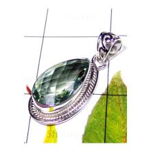 Creative Design silver Green Amethyt Pendant-IP047