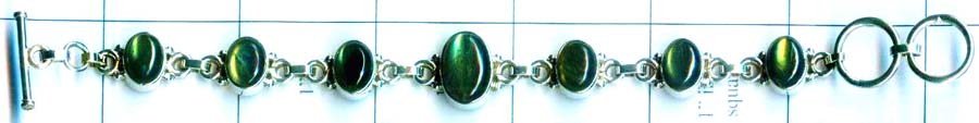 Silver natural gem stone bracelet-w8b010