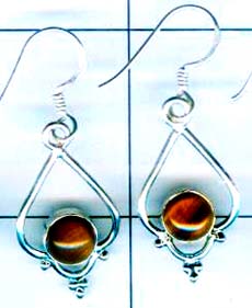 Silver export collection gem stone earring-w8e045