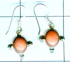 Silver export collection gem stone earring-w8e056