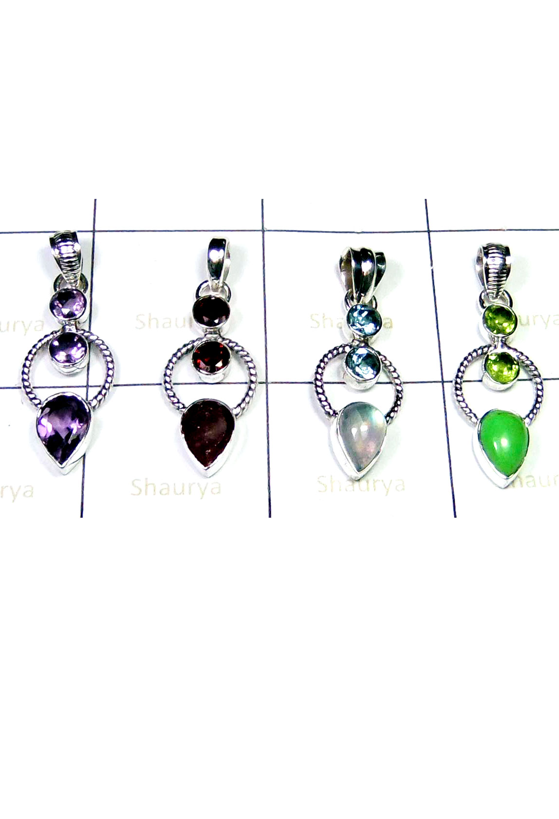 Sterling silver Rainbow PendantLCP007, Handcrafted Artisan Silver Jewelry Wholesale India 925