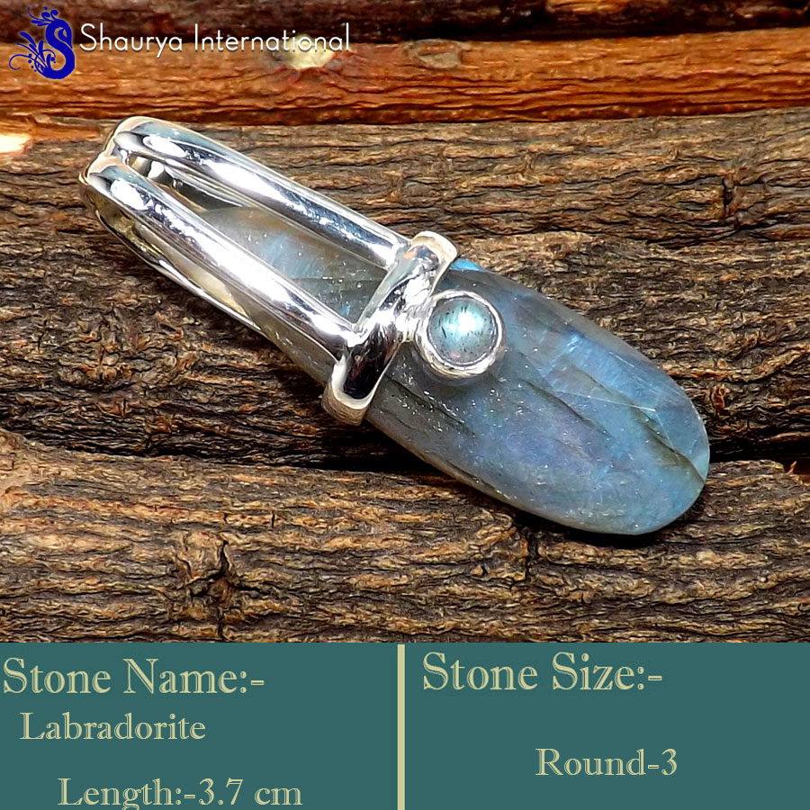 IPC983-Charming Labradorite Checker Cut 925 Sterling Silver Wholesale Pendants