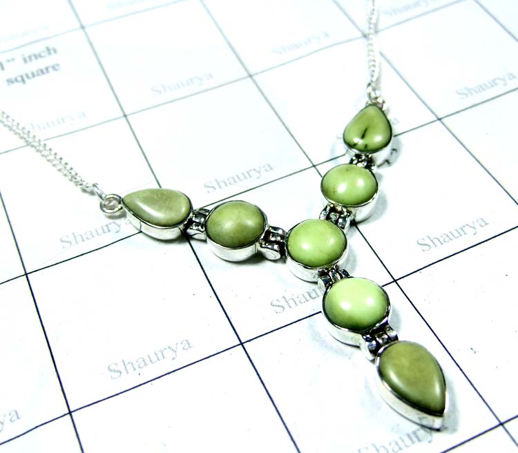 Serpentine Gemstone Necklace-SS6CN005