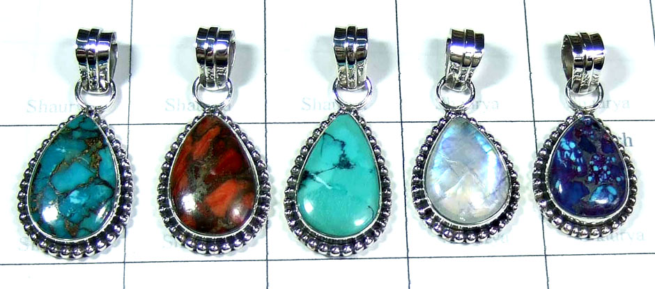 5 Pcs Beautiful silver Pendants - SYP020