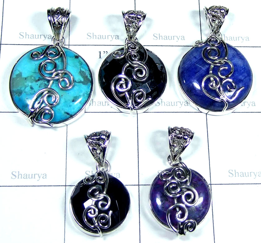 5 Pcs Wholesale silver  Pendants - SYP045