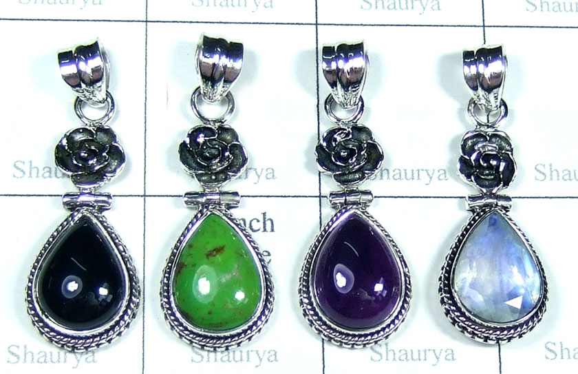 Cabochon silver Pendants-SYP161