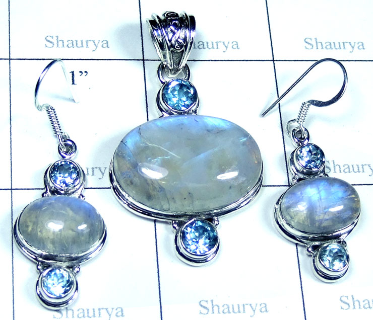 Wholesale silver gems SetSYSET007, Handcrafted Artisan Silver Jewelry