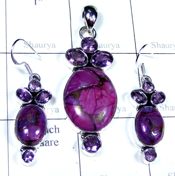 Silver cut & cab gems Set-SYSET013