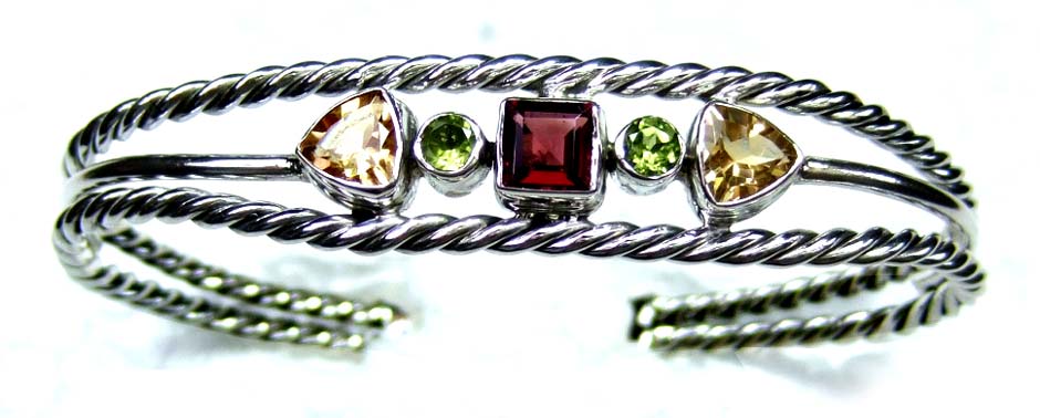 Classic silver gems Bangle-jsbn031