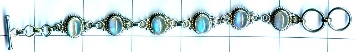 Silver cabochon bracelet-jsk2b013