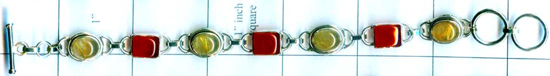 Silver cabochon bracelet-jsk2b017