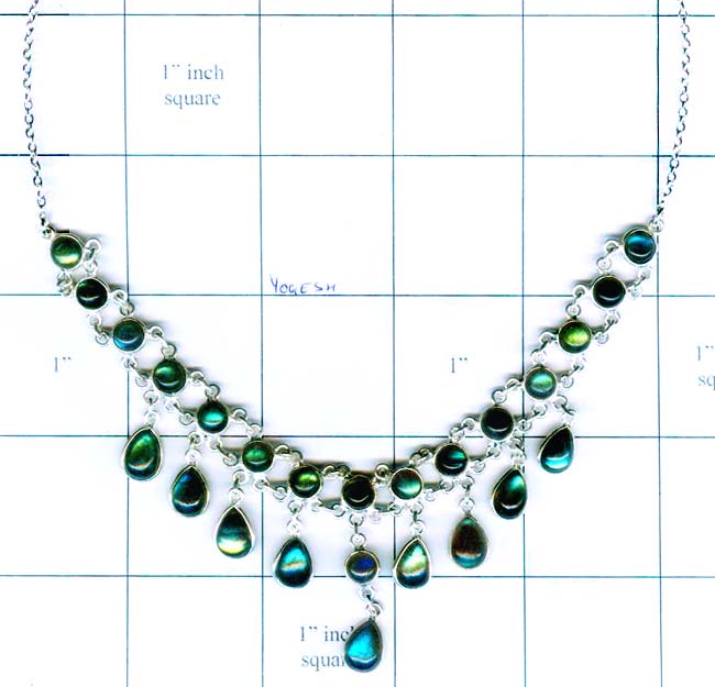 Silver Bezel Necklace-jsk2n022