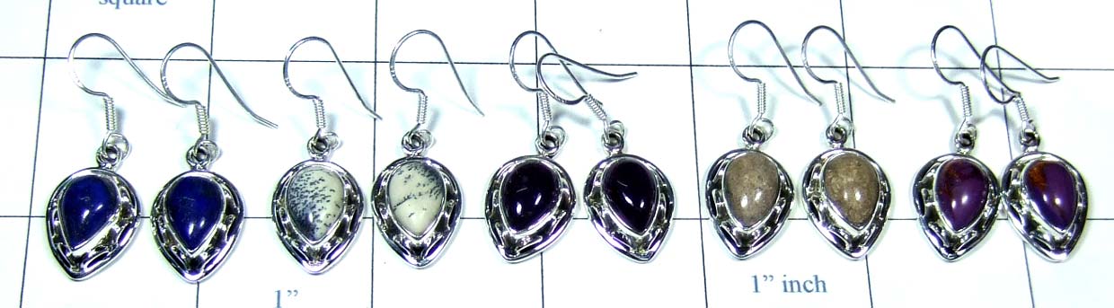 5 Pair silver Earrings-jye176