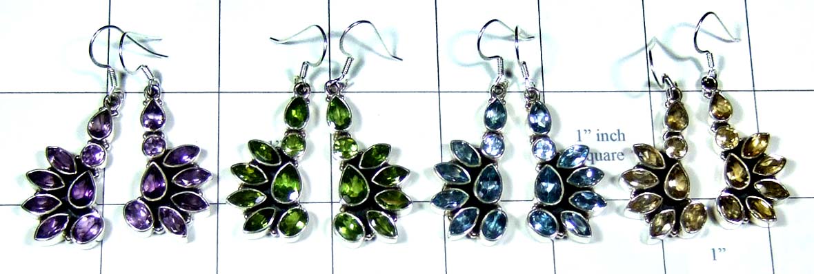 Faceted gem Earrings 4 paris-jye179