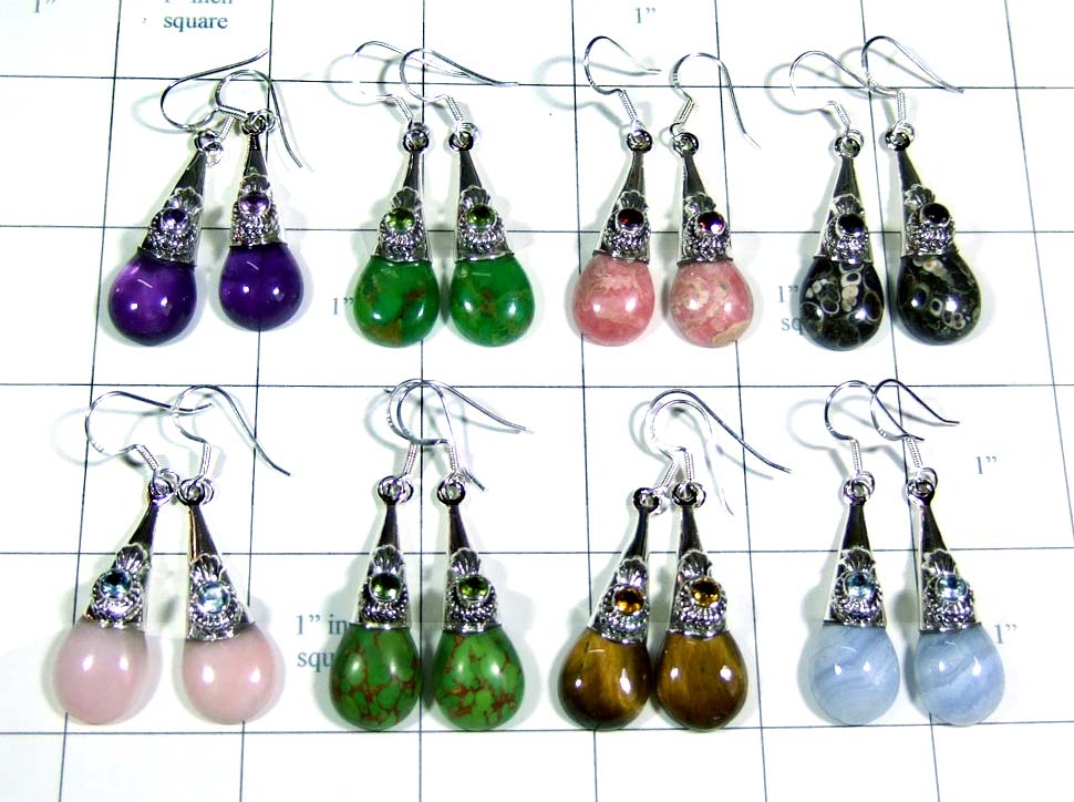 Sterling silver tear drop Earrings-jye190