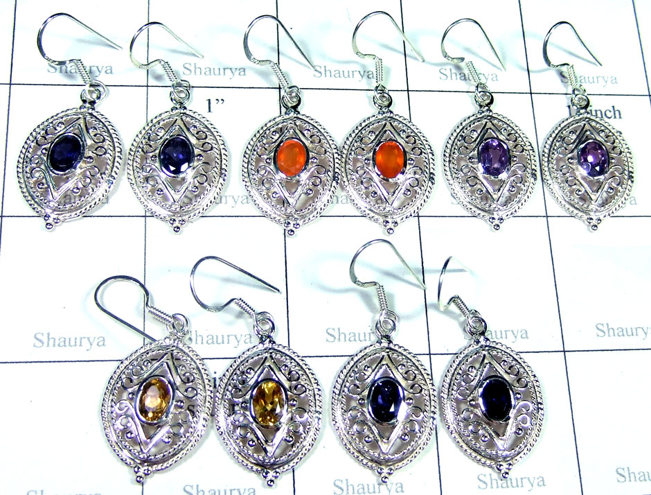 5 Prs Wholesale silver  Earrings - jye239