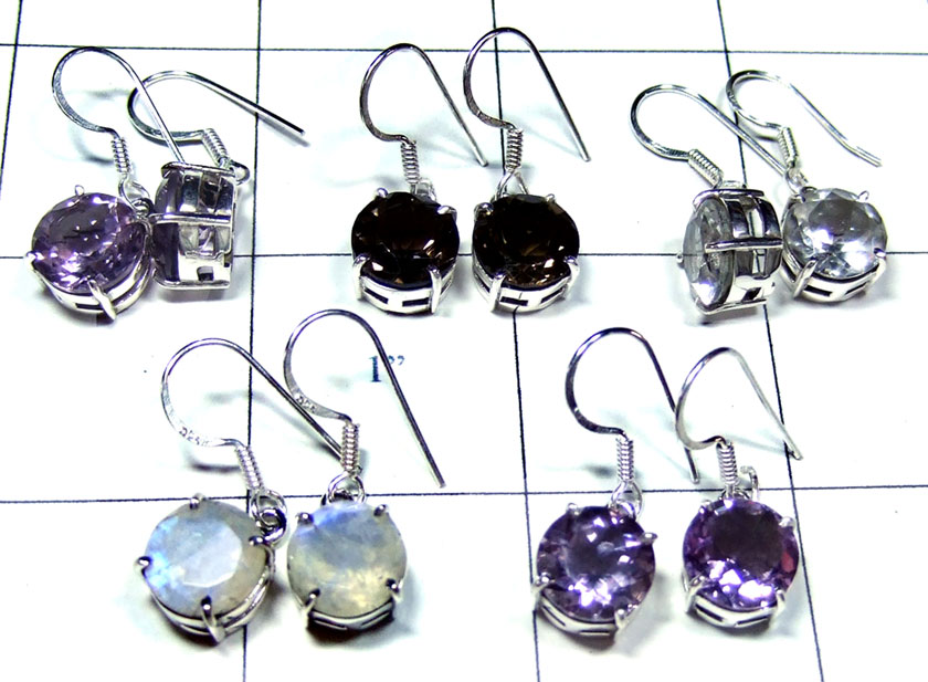 5 Prs Light weight silver Earrings - jye246