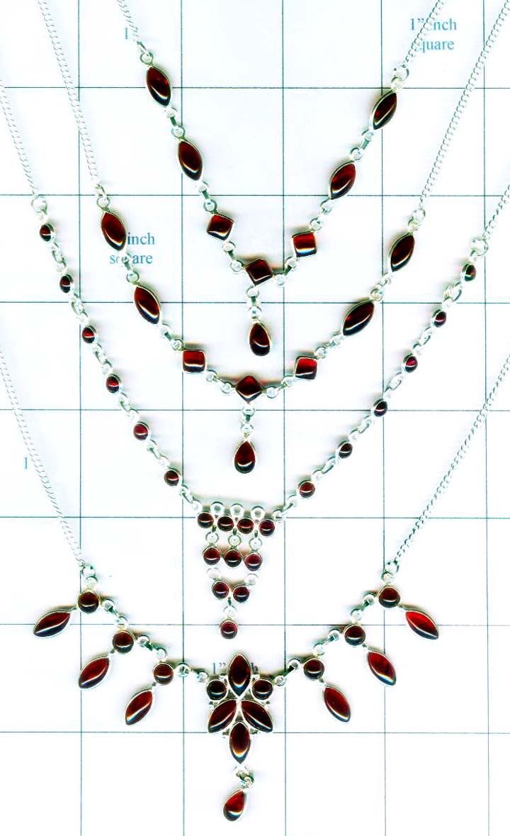 Wholesale silver gems Necklaces-jyn005