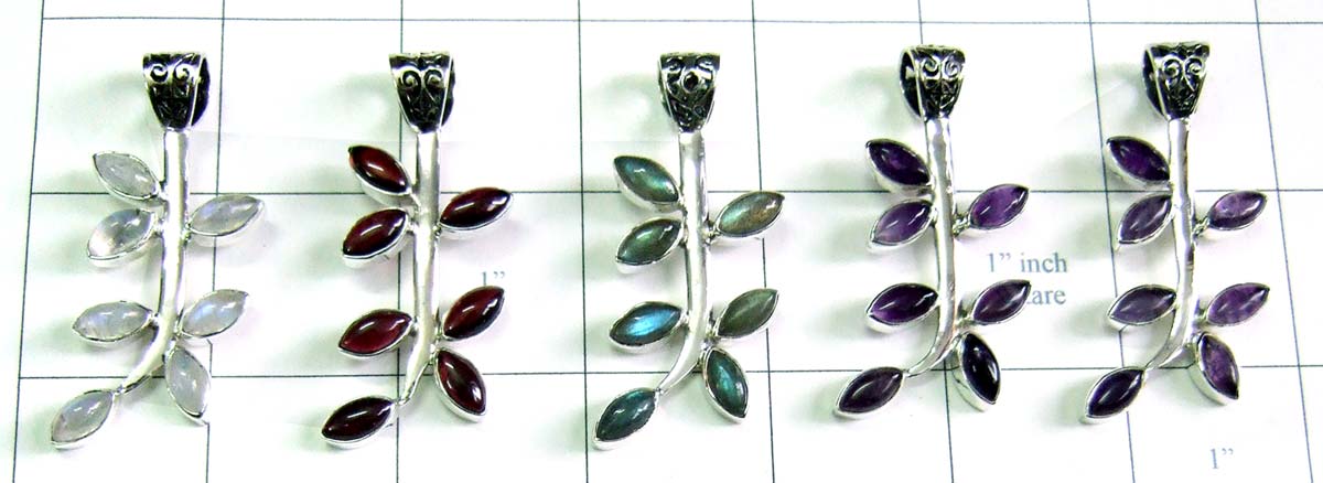 Wholesale silver gems Pendants-jyp078