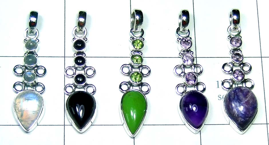 5 Cut Cab Pendants-jyp376