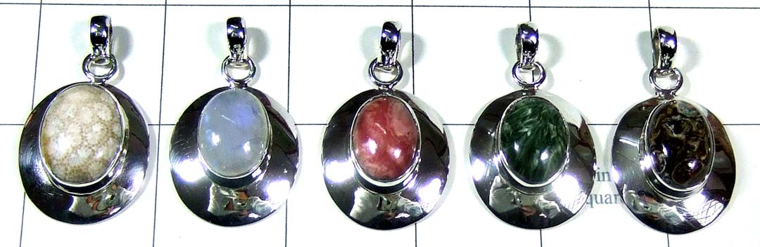Handmade silver Pendants 5 Pcs-jyp488