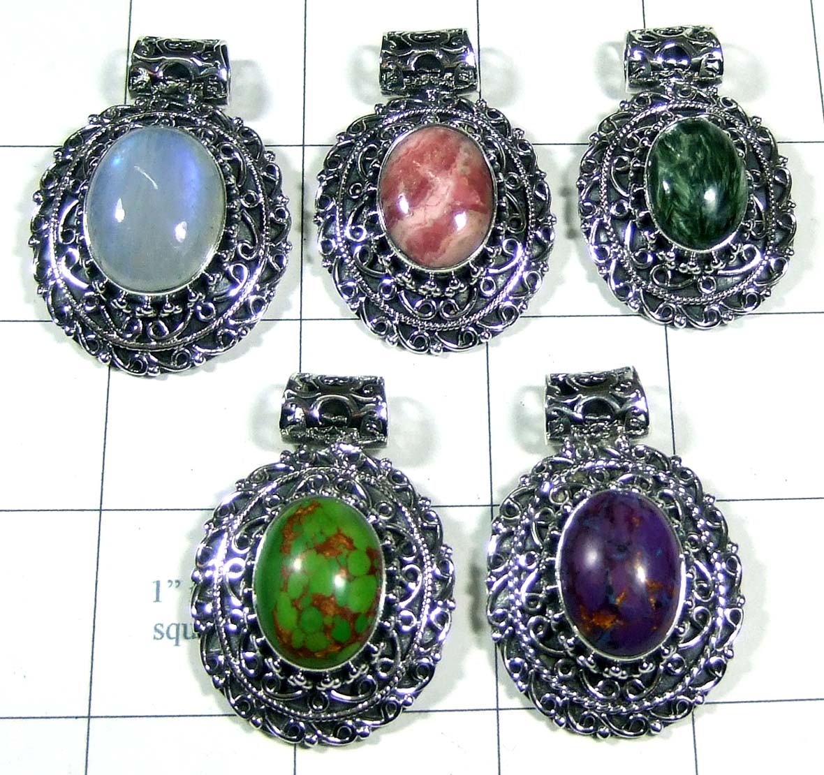 5 pcs wholesale silver Pendants-jyp491