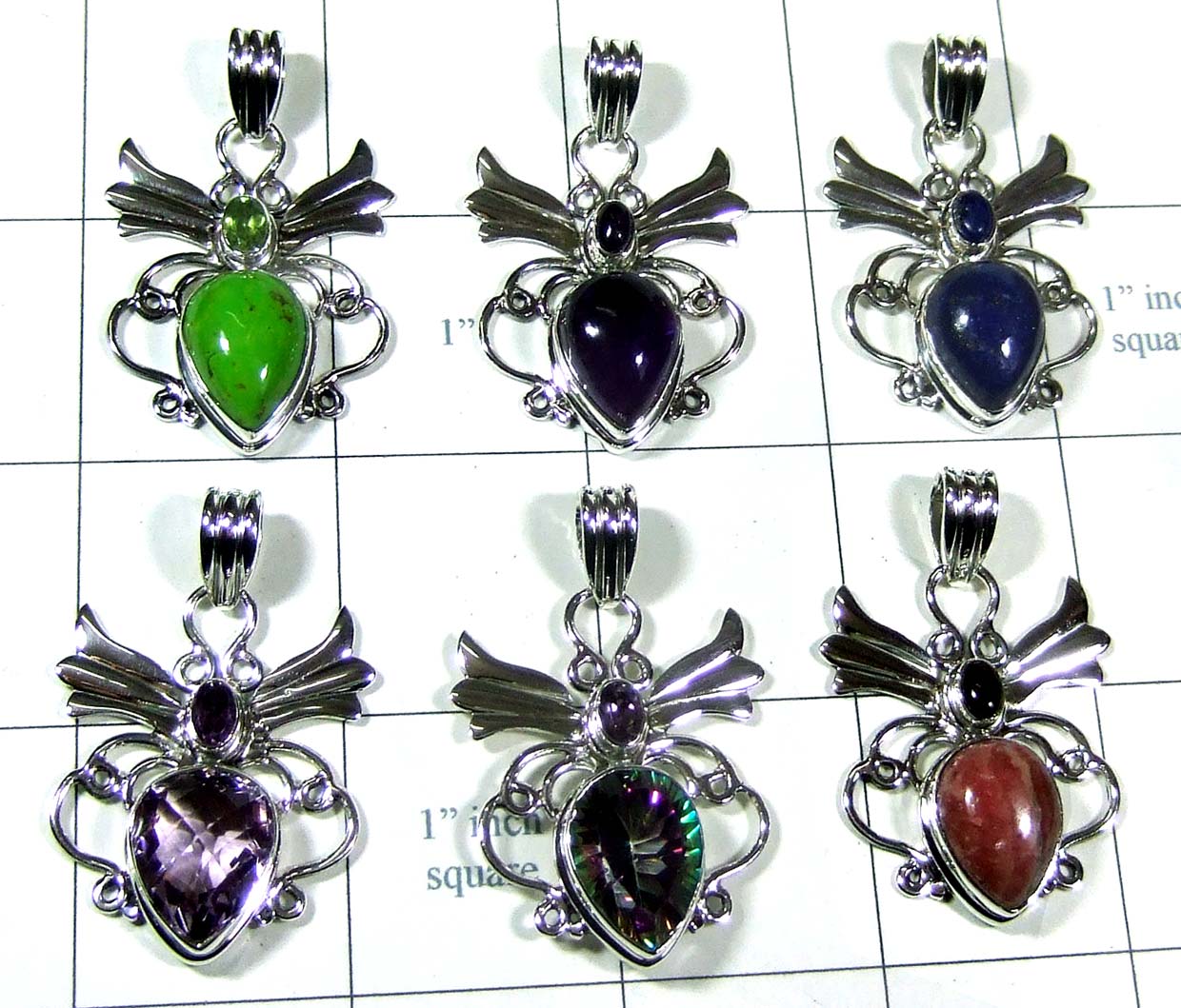 6 Pcs wings Pendants-jyp497