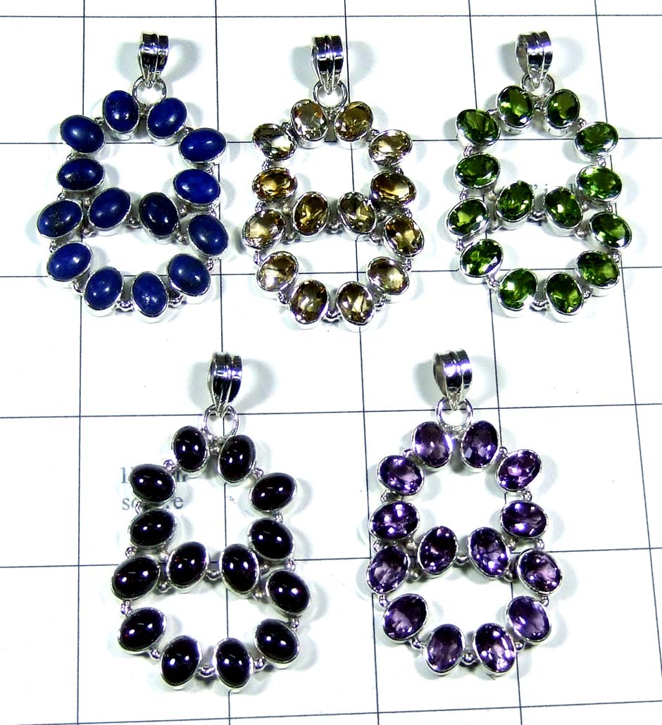 Sterling silver Pendants 5 Pcs-jyp499