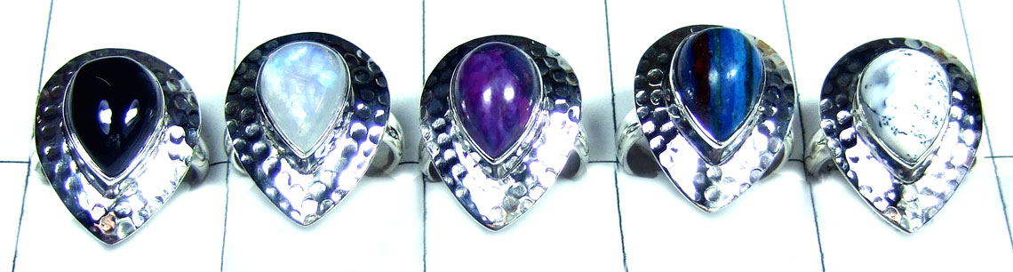 5 Pcs Beautiful gems Rings - jyr194