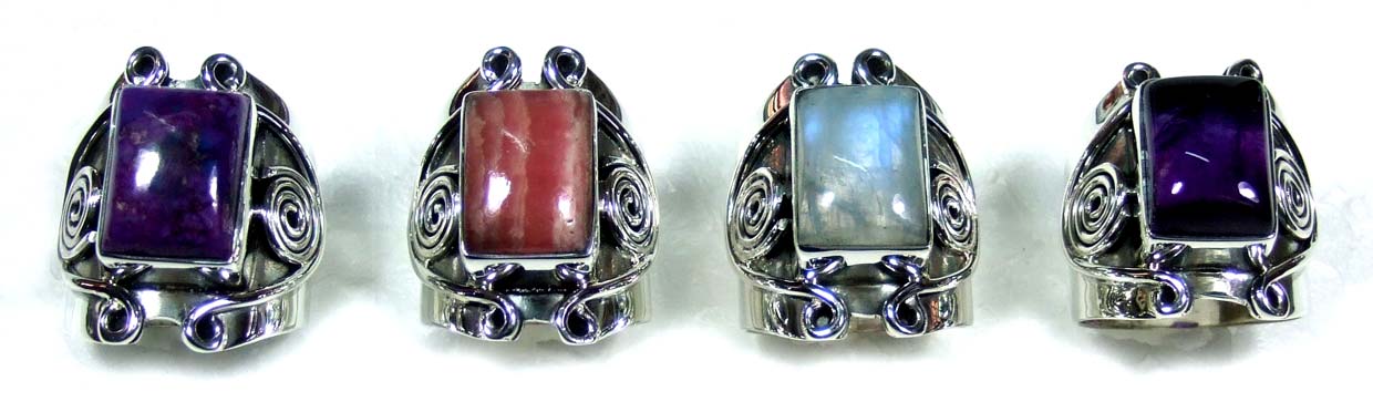 4 Pcs Wholesale silver  Rings - jyr197