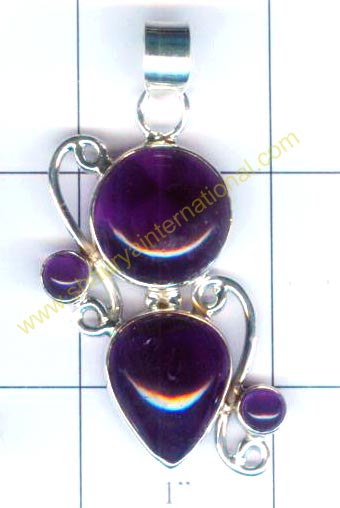 Silver exclusive amethyst pendent-nscsp170