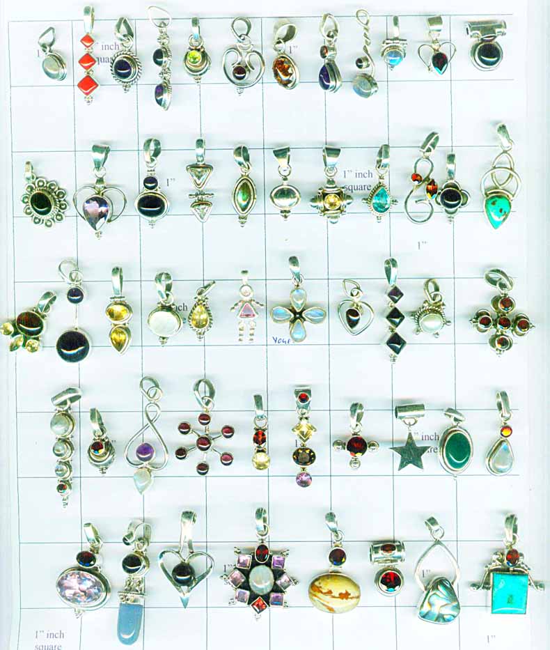 A Wholesale sterling silver pendants 100 pack from India-QWLPENH