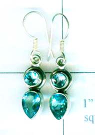 Handmade silver gemstone earring-ss4e009