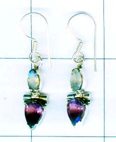 Handmade silver gemstone earring-ss4e016