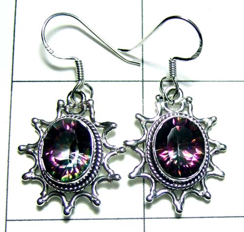 Sterling silver cut stone Earring-ss4e105