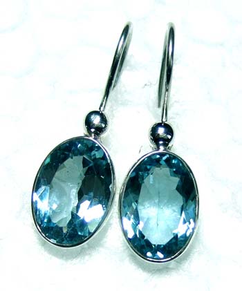 Sterling silver cut stone Earring-ss4e106