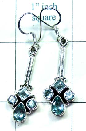 Sterling silver gems Earring-ss4e196