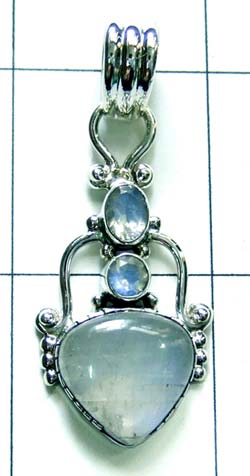 Leight weight Rainbow Moonstone Pendant-ss4p002