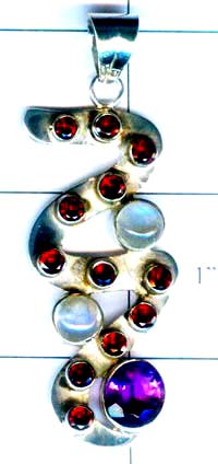 wholesale silver gemstone Pendant-ss4p112