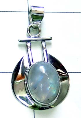 Sterling Silver cabochon Pendant-ss4p122