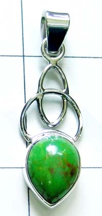 Mohave Green Turquoise Pendant-ss4p123
