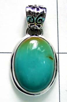 Wholesale Silver Maxcian Turquoise Pendant-ss4p144