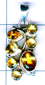 Sterling silver gems Pendant-ss4p189