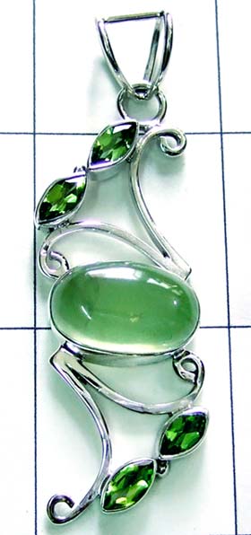 Handmade silver gems Pendant-ss4p271