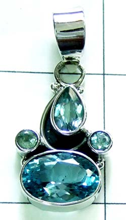 Beautiful blue topaz Pendant-ss4p277