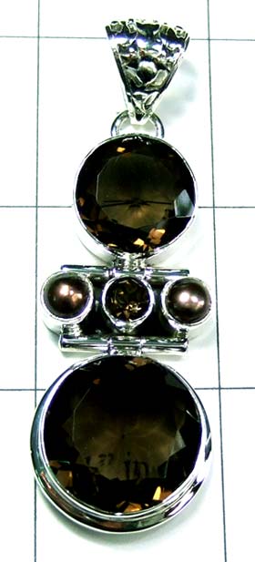 Sterling silver gemstone Pendant-ss4p312