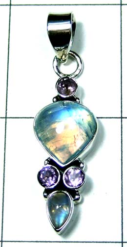 Silver Color gemstone Pendant-ss4p366