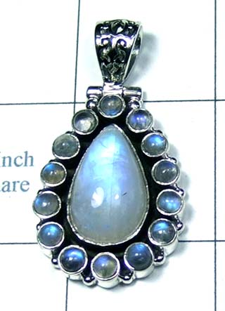 Silver Color gemstone Pendant-ss4p374